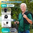 Garden Hose 100FT Non-Expanding, Lightweight Hose With 10-Function Nozzle, Leak-Proof No-Knot, Easy to Carry, Wear-Resistant, Sturdy 3/4GHT Flexible Water Hose for Outdoor (Black with Nozzle)