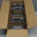 M MCIRCO [5-Pack, 36 oz] Glass Meal Prep Containers 3 Compartment with Lids, Glass Lunch Containers,Food Prep Lunch Box,Bento Box,Microwave, Oven, Freezer, Dishwasher (4.5 Cups) (Gray)