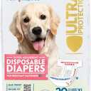 Paw Inspired 20ct Disposable Dog Diapers | Female Dog Diapers Ultra Protection | Diapers for Dogs in Heat, Excitable Urination, or Incontinence (X-Large)