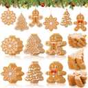Shellwei 24 Pcs Gingerbread Man Ornaments Christmas Tree Ornaments Bulk Gingerbread Christmas Tree Decorations Rustic Hanging Decor for Xmas Indoor Home