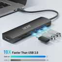 Acer USB C Hub, 7 in 1 USB-C to HDMI Dock, 2 USBA 3.1 GEN1 and 5Gbps Type-C Data Port, 4K HDMI Port, PD 100W Charging, SD Card Reader, for iPad Pro MacBook Pro Laptops and More (Black)