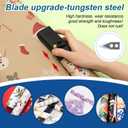 2 x BOXOB Wrapping Paper Cutter, New Upgrade Blade Gift Wrap Paper Cutter Tool Steel Sliding Replaceable Wrapping Paper Roll Cutter for Christmas Birthday Gift Wrapping Supplies(Black)