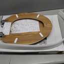 Elongated Toilet Seat Molded Wood Toilet Seat with Quietly Close and Quick Release Hinges, Easy to Install also Easy to Clean by Angol Shiold (Elongated, Original style)