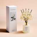 COCORRNA Reed Diffuser - Gardenia 6.7 Fl.oz Reed Diffuser Set with Sticks & Preserved Baby's Breath, Reed Diffuser for Home Bathroom Shelf Decor