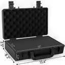 13.6 inch Hard Carrying Case,Shockproof Storage Box with Customizable Foam,Portable Protective Tool Box for Microphone,Recorder,Electronics,Tools,Cameras,Equipment and More,13.6"x8.3"x2.5"