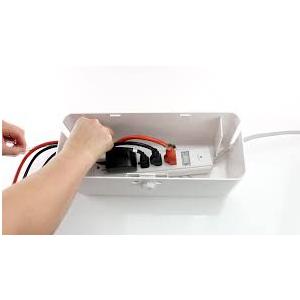 Power Strip Cover Box - Effectively Baby Proofs Power Strip with Patented Dual Lock. Convenient Side Openings for Cords & Cables. Protects Small Hands & Fingers