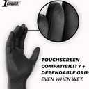 1st Choice Nitrile Gloves Disposable Latex-Free, Black, 5 Mil for Cooking, Cleaning, Automotive, Industrial, Food Prep, Home (XX-Large)