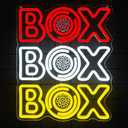 Box Formula 1 Neon Sign Race Car Neon Light for Room Decor Racing Light Signs for Garage Man Cave Office and Sports Bar Decor Ideal Birthday Party Gift for Formula 1 Fans (12.2 * 15inch)