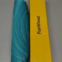 FunWheat Round Braided Placemats Set of 6 Table Mats for Dining Tables Woven Washable Non-Slip Place Mats 15 inch(Turquoise, 6pcs)