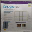 MidWest Homes for Pets Wire Mesh Pet Safety Gate, Dog Gate Expands From 29 - 50 Inches Wide, 32 Inches Tall, Wood, Powder Coated Wire