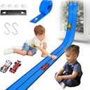 Flex Track 15 Ft Starter Set, Flexible Race Car Ramp with Suction Cups - Compatible with Hot Wheels & 1/64 Diecast Cars