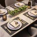 KIRE 400PCS Gold Plastic Silverware - Extra Heavy Duty Hammered Silverware Disposable Set, Gold Utensils Set Include 200 Forks,100 Knives,100 Spoons for Party/Wedding/Father's Day