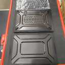 MOSISO Compatible with MacBook Pro 16 inch Case 2025-2021 M4 M3 M2 M1 A3403 A3186 A2991 A2780 A2485, Honeycomb Shockproof TPU Bumper Hard Shell Case with Fold Kickstand & Keyboard Skin, Black