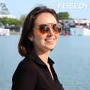 FEISEDY Vintage Aviator Sunglasses Double Bridge Women Men Large Square Thick Frame Trendy Eyewear UV400 B2846