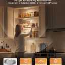 EZVALO 4-Pack Under Cabinet Lighting, 12-inch Motion Sensor Light, 2400mAh Rechargeable, 3 Color Temperatures, Dimmable, Magnetic Wireless Lighting for Kitchen, Closet, Pantry, Stairs, 11.8 Inch