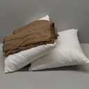 Foindtower Set of 2 Decorative Linen Fringe Throw Pillow Covers Cozy Boho Farmhouse Cushion Cover with Tassels Soft Accent Pillowcase for Couch Sofa Bed Living Room Home Decor, 1616 Inch, Light Brown