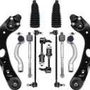 14 Piece Front Lower Control Arm Ball Joint Sway Bar Stabilizer Tie Rod Bellows Suspension Kit Replacement For 2006-2018 Toyota RAV4 K620586 K620587