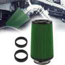RYANSTAR Universal Clamp-On Air Filter Three Different Size 3in 3.5in 4 in High Flow Round Tapered Cone Closed-Top Cool Air Filter Cleaner Fit Compat