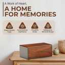 Wooden Urn Box for Human Ashes, Extra Small (Style1, 5 x 3 x 2.25 inch)