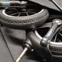 Baby Stroller, 2-in-1 Reversible Toddler Seat with Lie-Flat Mode, Foldable Infant Stroller with Canopy, One Button Brake, Adjustable Handle, Newborn Pushchair (Black B)