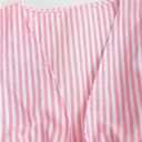 SHENHE Women's Striped Tie Front Bell Sleeve Blouse Deep V Neck Elegant Peplum Top Shirt (XS)