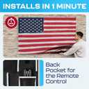 Garnetics Outdoor TV Cover 65 Inch Waterproof, TV Enclosures with Smart Shield Screen Protectors, Ideal for Outdoor Use, Moving, and Storage - US Flag