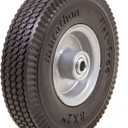 Marathon 33102 8x2" Flat Free, Hand Truck / All Purpose Utility Tire on Wheel, 2.375" Centered Hub, 1/2" Bearings