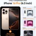 CANSHN Magnetic Compatible with iPhone 16 Pro Case Clear, Upgraded [Full Camera Protection] [Compatible with Magsafe] Non-Yellowing Protective Shockproof Bumper Phone Cover 6.3 Inch - Clear