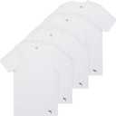 Puma Men's 4 Pack Cotton Crewneck Short Sleeve T-Shirt (White, XL)