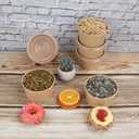 14 oz Disposable Kraft paper bowls with lids, Food containers Soup Bowls Party Supplies Treat Bowls 50 Pack