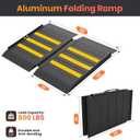 2FT Portable Wheelchair Ramp with Handle, Non-Slip Aluminum Ramps for Wheelchairs for Home, Folding Handicap Wheelchair Ramp for Doorways, Thresholds, Steps, Curbs, Stairs, 800 LBS Capacity