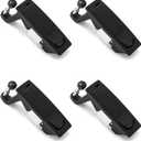 QWORK Compression Latch Lock, 4 Pack, Zinc Alloy, Flush Lever Latch, Adjustable Grip Range 0.04"-0.94", Black
