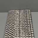 Nailttos Moroccan Area Rug, 2x3 Black Distressed Entryway Rug Non-Slip Small Rug, Soft Low-Pile Washable Indoor Door Mat Floor Carpet for Entrance Bedroom Kitchen Bathroom