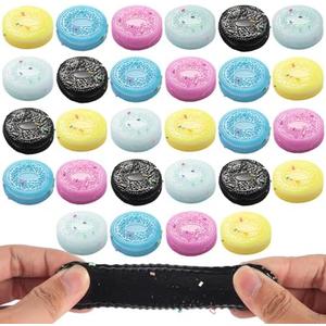 28 Pcs Mini DIY Squishy Dessert Cookie Shape Fidget Toys, Ultra-Soft Decompression Venting Toy Squeeze Toys, Party Favors Biscuit Squishies Stress Relief Toys