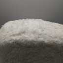 HIGOGOGO Round Stuffed Pouf Ottoman, Long Faux Fur Poufs with Foam Chunk Filling, Fluffy and Furry Pouf Foot Stool Storage Ottoman, 26 X 18 Floor Poufs Foot Rest for Living Room, White (Beige)