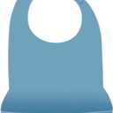 Emptycolor Silicone Adult Bib for Men & Women Waterproof Bib with Food Catcher, Adjustable & Washable Adult Bibs for Elderly Eating, BPA-Free, Blue