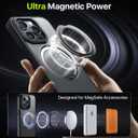 QTlier case for iPhone 16pro, 360 Rotatable Ring Stand, Raised Camera Frame, Shockproof with MagSafe Black