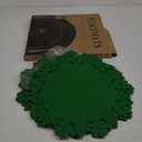 Noctiflorous St. Patricks Day Shamrock Round Felt Placemats with Coasters Set of 6 Table Decoration Durable Heat-Resistant Non-Slip Washable Place Mats Indoor Outdoor Kitchen Dining Table Mats
