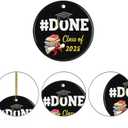 Done Class of 2025 Graduation Ornament  2.8" Ceramic Double-Sided Graduation Christmas Ornament 2025 with Gift Box  College Graduations Keepsake, Senior Year Decor, Son or Daughter Ornaments