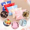 PATIKIL Small Gift Boxes, 50 Pcs 3.5x2.5x1 Inch Pillow Boxes Candy Thank You Treat for Wedding Party Favor Pen Birthday Gift Jewelry Greeting Card, Red