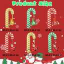 6Pcs Christmas Candy Cane Foil Balloons, Gold Green and Red Christmas Party Decorations, Holiday Celebration Supplies, Suitable for Home, Office, and Children's Christma Parties