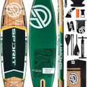 11'635" Super Wide Inflatable Stand Up Paddle Board, Ultra Stable SUP Board for Adults, 450lb Capacity with Shoulder Strap, 100L Backpack, Removable US Fin, Floating Paddle, Safety Leash