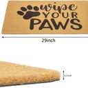 Utaly Dog Paws Welcome Welcome Front-Door-Mat Wipe Your Paws Outdoor Indoor Coir-Doormat Non-Slip Backing Mats for Entrance Outside Porch Funny-Decor (Wipe Your Paws Doormats, 29 * 17 Inch)