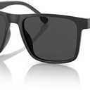 Gesruny Polarized Sunglasses for Mens Womens - Lightweight Matte Finish Sun Glasses,Line Patterned Sunglass, Black