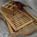 Greenual Bamboo Dish Drying Rack with Utensil Holder, 3 Tier Collapsible Dish Rack, Wooden Dish Racks for Kitchen Counter, Large Folding Drying Holder with Absorbent Dish Drying Mat