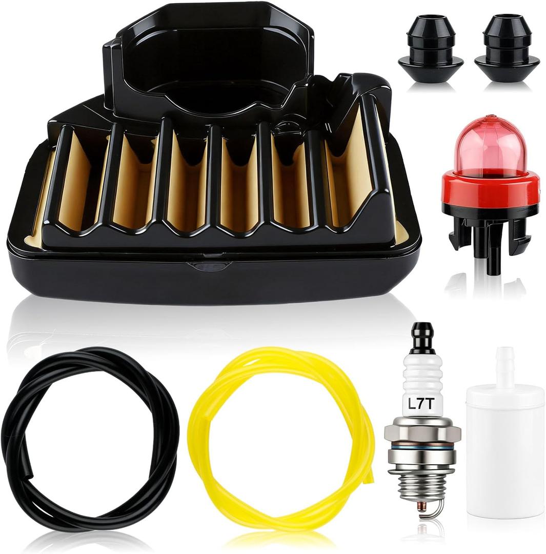 455 Air Filter Fuel Line for Husqvarna 455E 460 461 Rancher Chainsaw, Parts with Primer Bulb Fuel Filter Spark Plug Tune Up Kit, Replace for 537255701 537255702