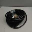 12 Gauge 50 FT Heavy Duty Outdoor Extension Cord Waterproof with Lighted End,Black 12 Gauge Extension Cord Flexible and Cold Resistant 3 Prong Grounded Plug,15Amp 1875W SJTW ETL Listed