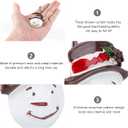 ibasenice 12 Pcs Christmas Shower Curtain Hooks, Cute Snowman Rust Proof Shower Curtain Rings, Resin Stainless Steel Xmas Decorative Hangers for Winter Holiday Bathroom Farmhouse Home Decor