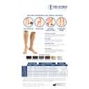 Truform 20-30 mmHg Compression Stockings for Men and Women, Knee High Length, Open Toe, Black, Small