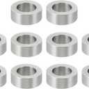 PATIKIL M10 Stainless Steel Spacers, 10 Pcs Metal Spacer Stainless Steel 10.2mm ID x 16mm OD x 6mm L Spacer Screw Standoff Round for 3/8" M10 Screw Bolts